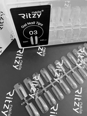 Soft Gel Nail Tips SALON SQUARE 03 (240pcs)