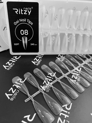 Soft Gel Nail Tips ELEGANT ALMOND 08 (240pcs)