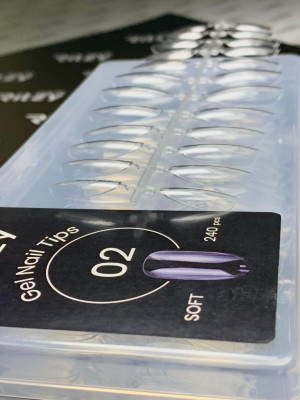 Soft Gel Nail Tips NATURAL OVAL 02 (240pcs)