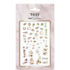  Nail art sticker 659 white/gold