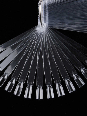 Display Tips SQUARE Clear with a ring  50 pcs