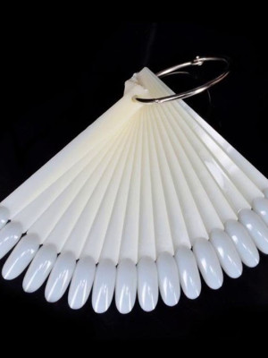 Display Tips OVAL Natural with a ring 50 pcs