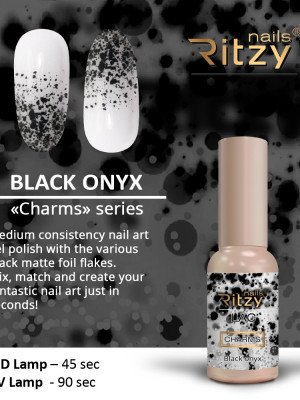 CHARMS Art Gel Polish Black ONYX