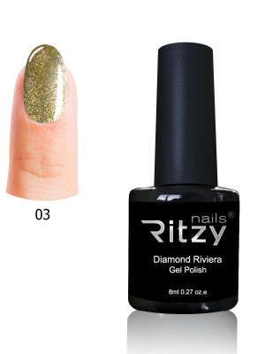 DIAMOND RIVIERA Gel Polish Light Gold 03(tpo free)