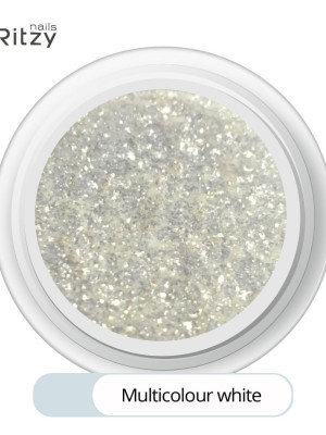 MULTICOLOUR WHITE superfine glitter 