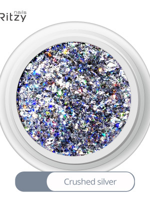 CRUSHED SILVER glitter 