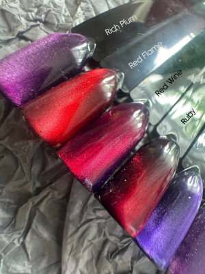 BOHEMIAN Glass gel polish RED FLAME