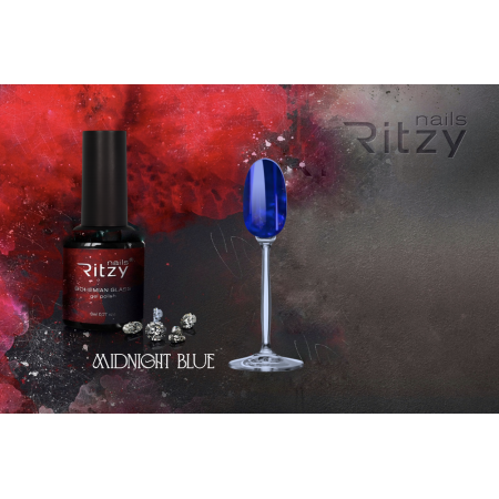 BOHEMIAN Glass gel polish MIDNIGHT BLUE