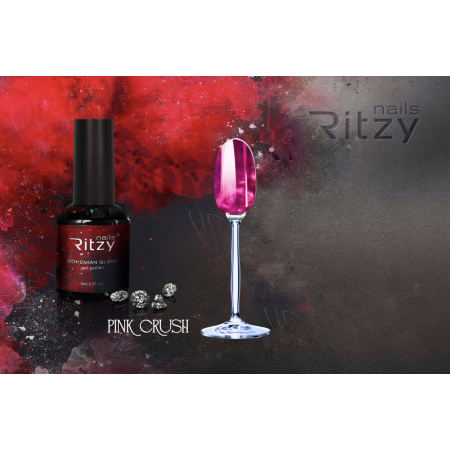 BOHEMIAN Glass gel polish PINK CRUSH 