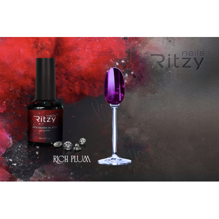 BOHEMIAN Glass gel polish RICH PLUM 