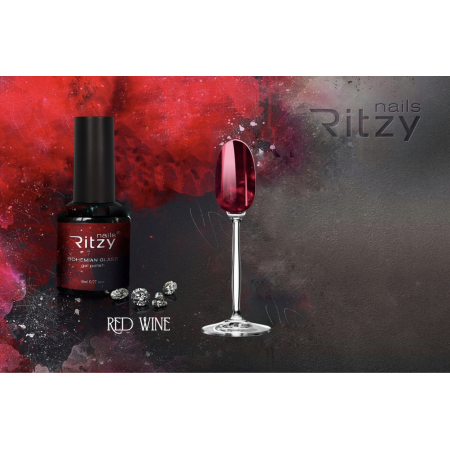 BOHEMIAN Glass gel polish RED WINE 