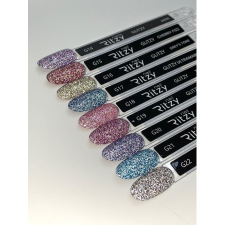  GLITZY collection of 9 gel polishes (G14-G22)