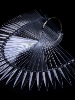 Display Tips STILETTO Clear with a ring 50 pcs