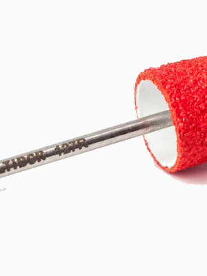 Reusable composite pedicure cap RED Coarse 127R