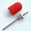 Pedicure bit with a removable composite cap RED Coarse C13R